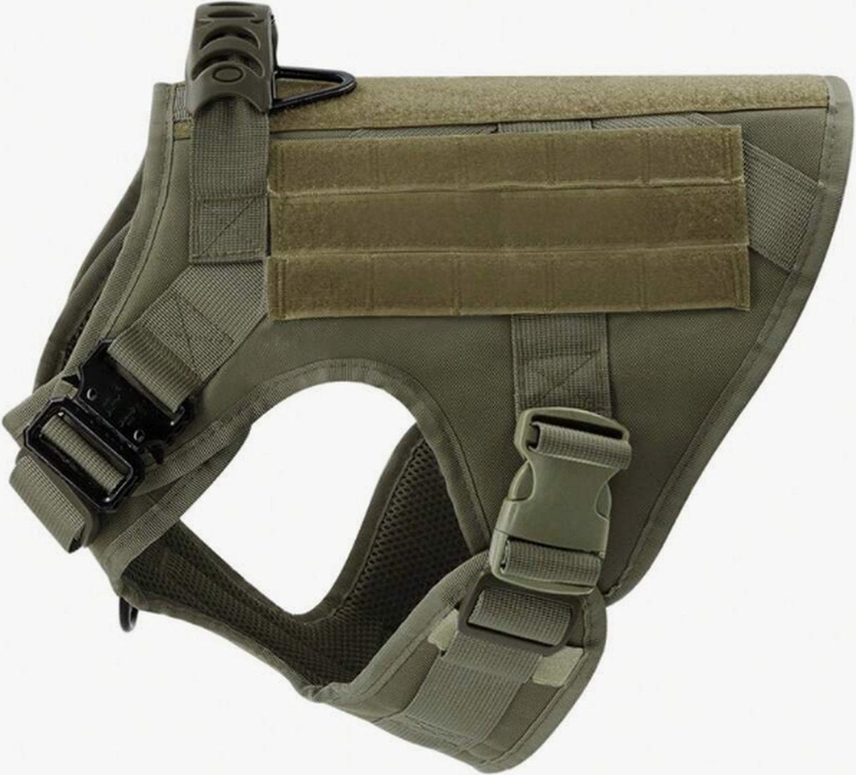 Tactical Hondentuigje met Leiband & 12 Patches - K9