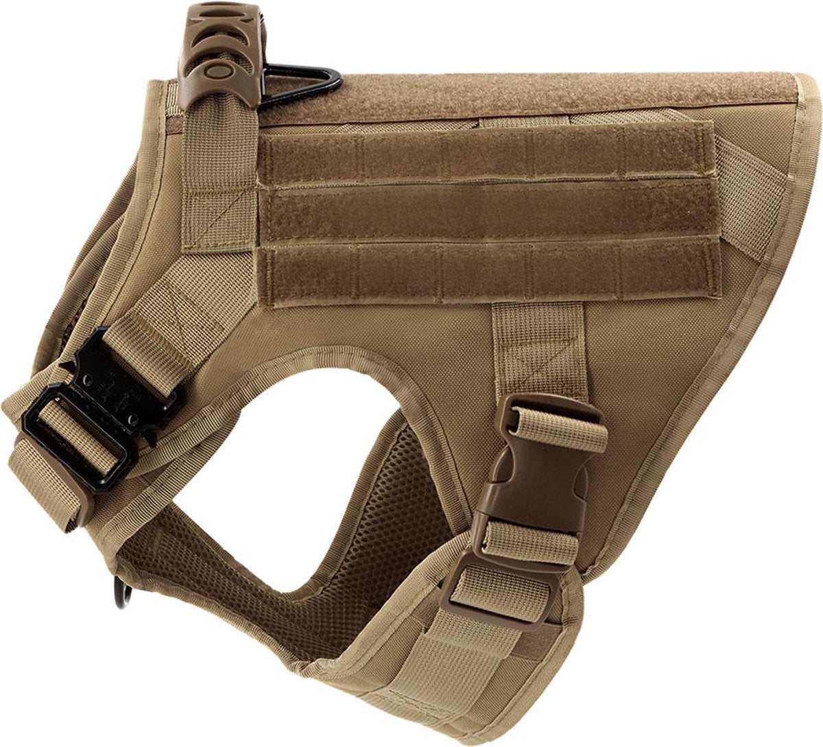 Tactical Hondentuigje met Leiband & 12 Patches - K9