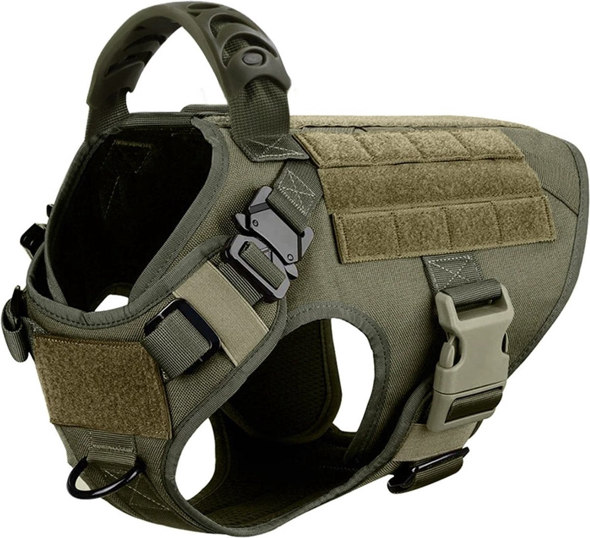 Tactical Hondentuigje met Leiband & 12 Patches - K9