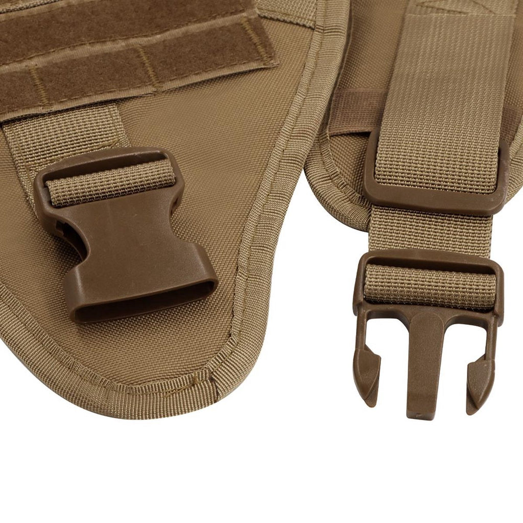 Tactical Hondentuigje met Leiband & 12 Patches - K9