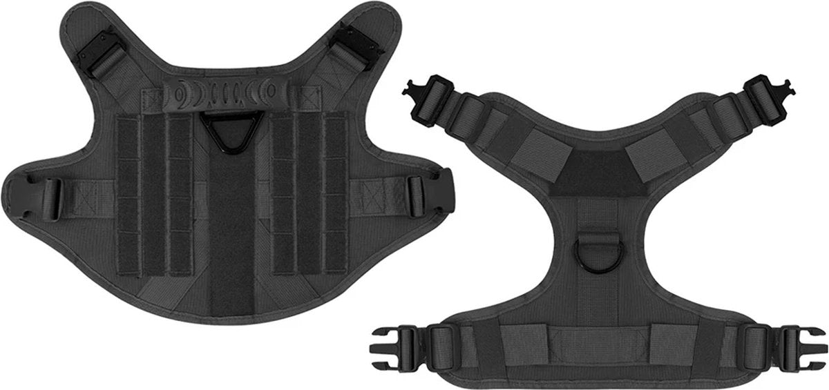 Tactical Hondentuigje met Leiband & 12 Patches - K9