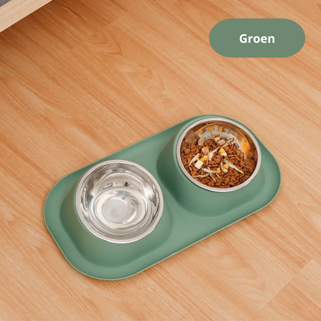 Anti-Slip Verhoogde Voerbak - Morsbestendig & Hygiënisch