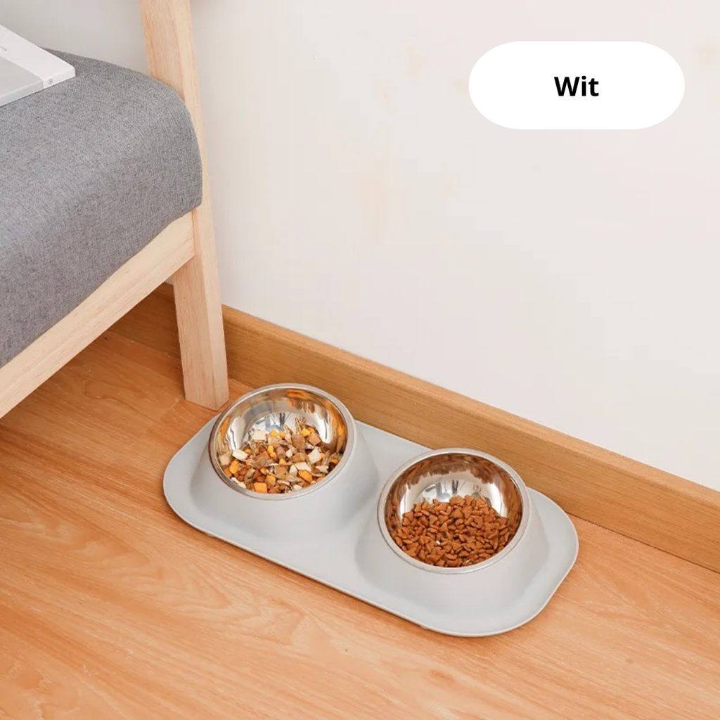 Anti-Slip Verhoogde Voerbak - Morsbestendig & Hygiënisch