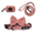DreamPawz - 4-Delige Set van Halsband met Strik, Leiband & Poepzakjesdispenser - Visgraat