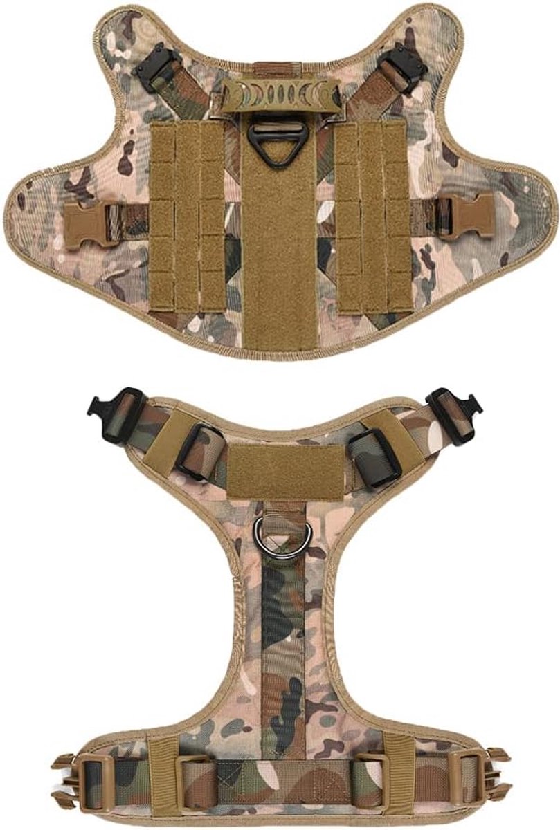 Tactical Hondentuigje met Leiband & 12 Patches - K9