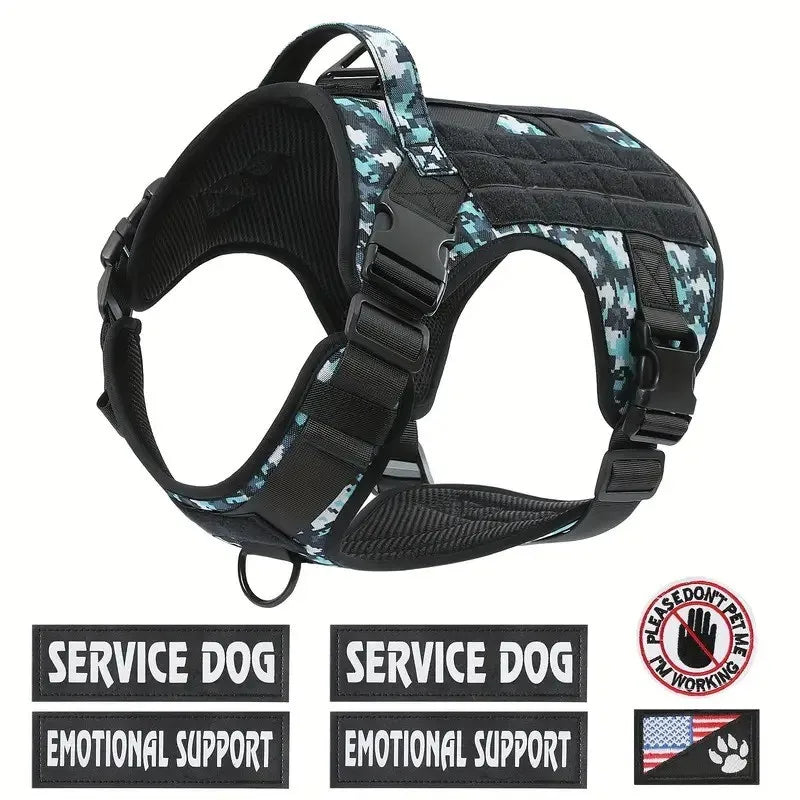 Tactical Hondenharnas inclusief Patches