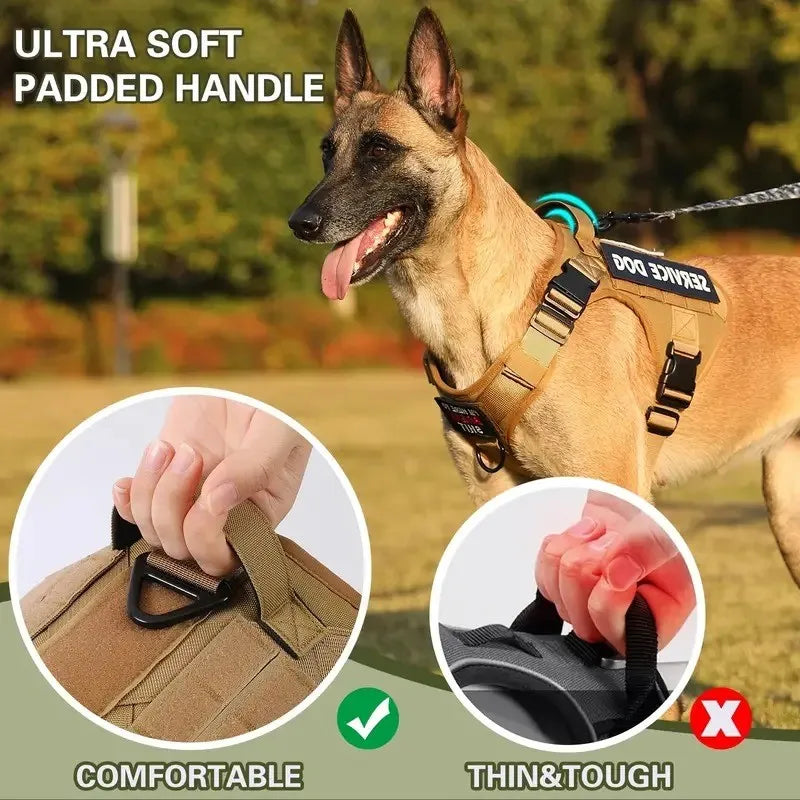 Tactical Hondenharnas inclusief Patches