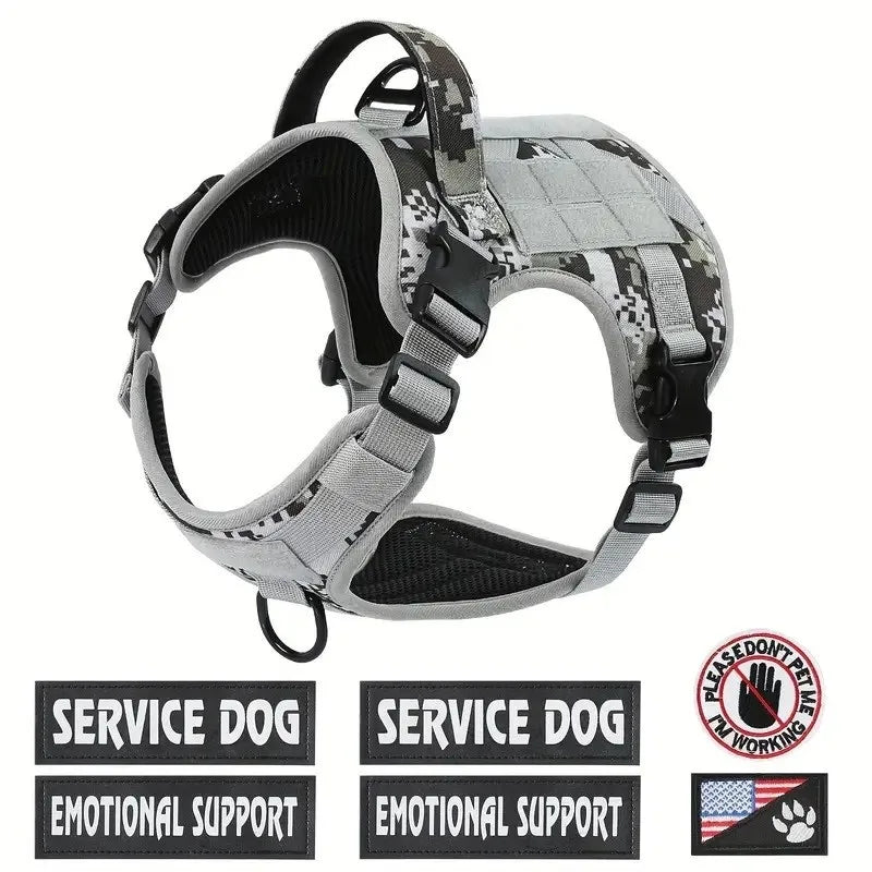 Tactical Hondenharnas inclusief Patches