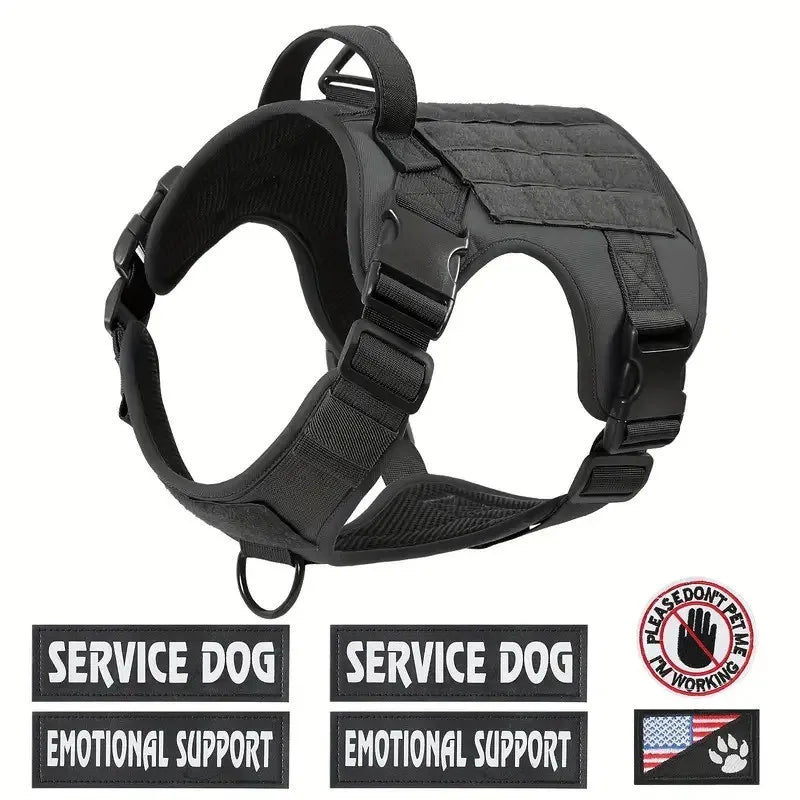 Tactical Hondenharnas inclusief Patches