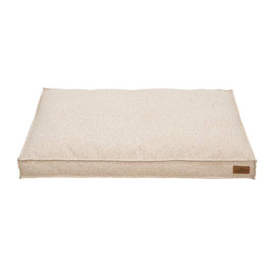 BINGOPAW orthopedisch hondenkussen van beige ademend linnen met een antislip onderkant