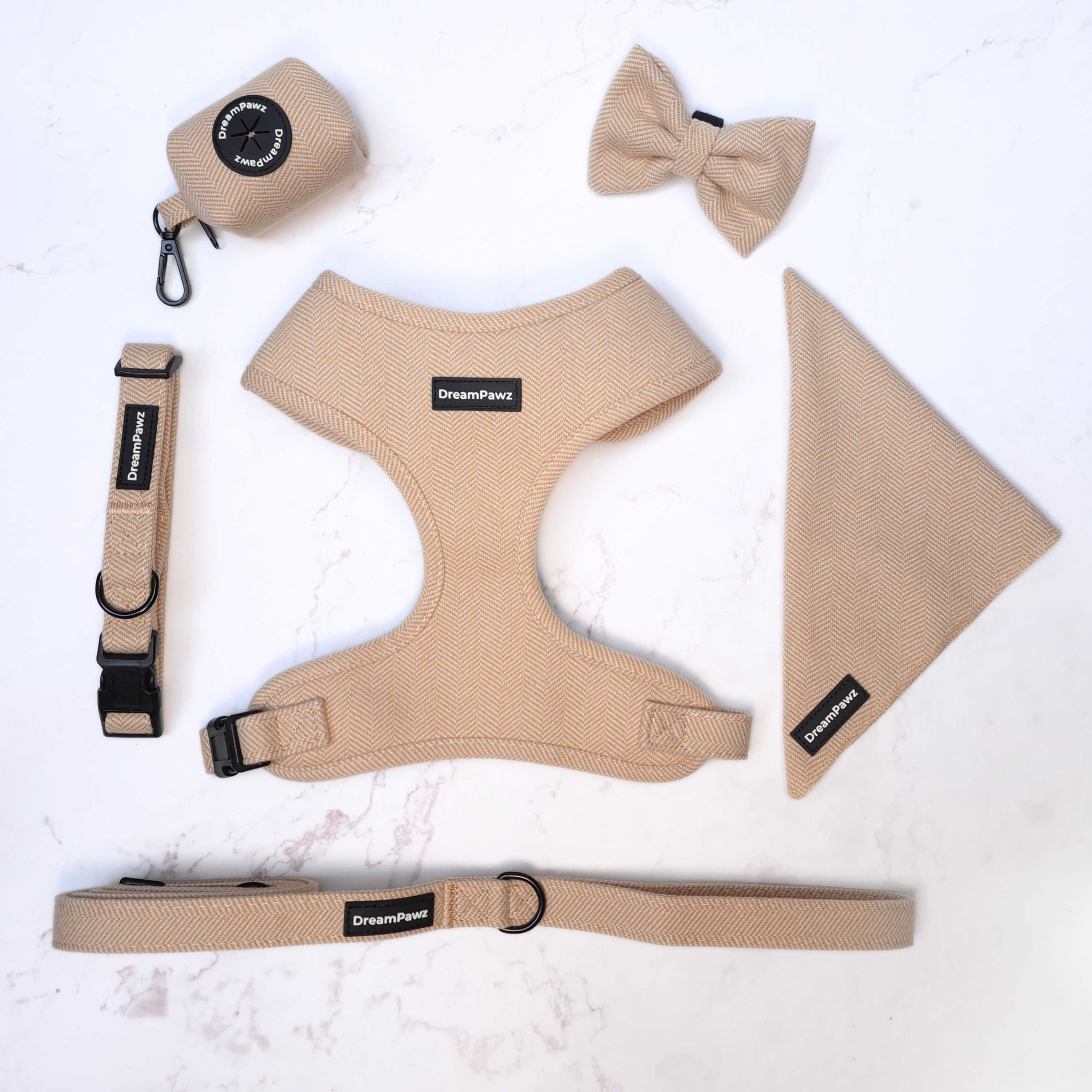 DreamPawz - 6-delig Harnas Set - Visgraat