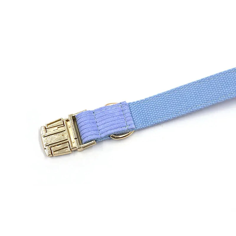 Corduroy Set met Strik, Halsband & Riem - DreamPawz