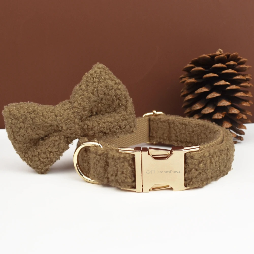 Bruine Teddy Ready Halsband en Strik