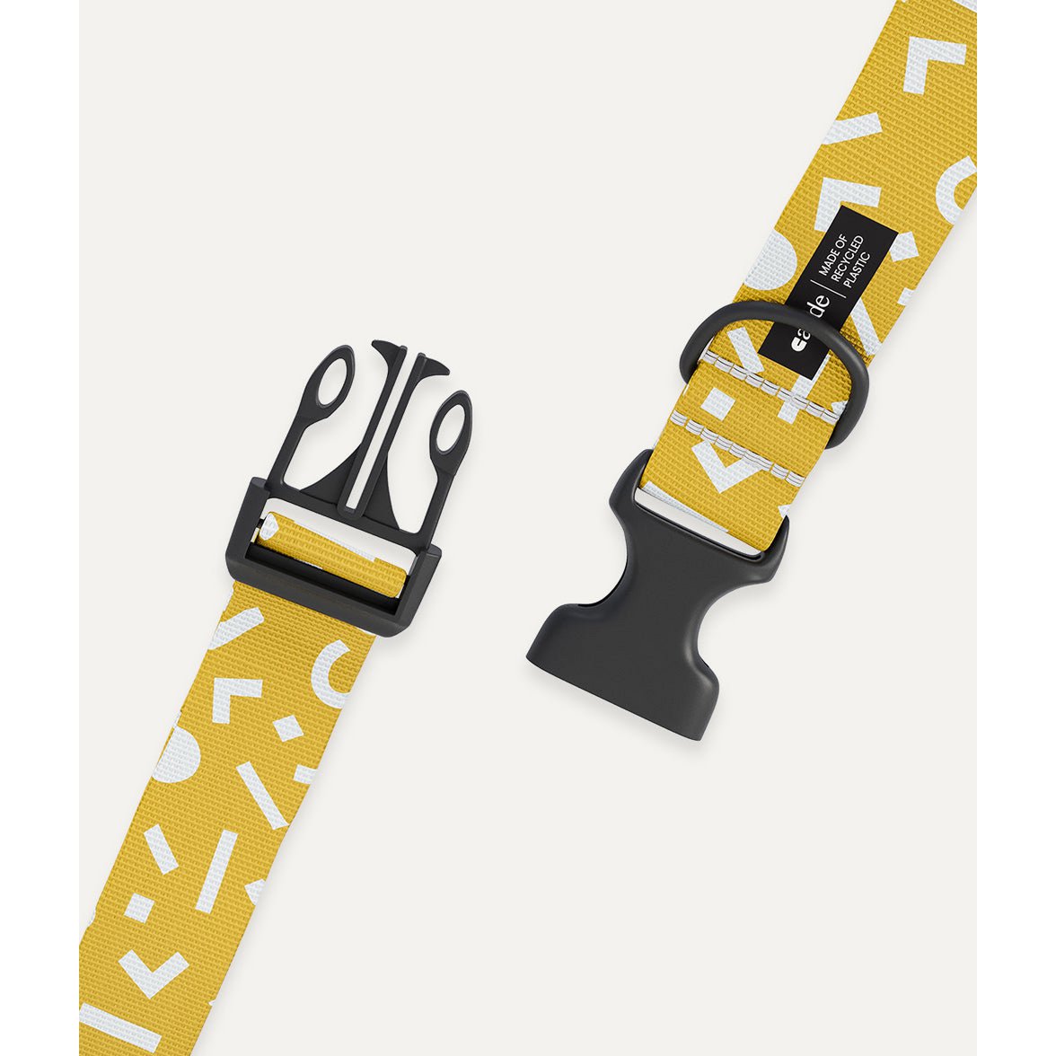 Detail gele halsband voor honden