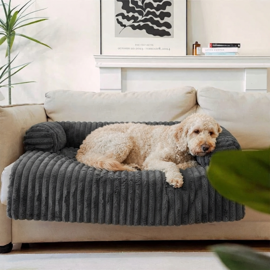 Luxe Bank-Hondenmand van Ribfluweel