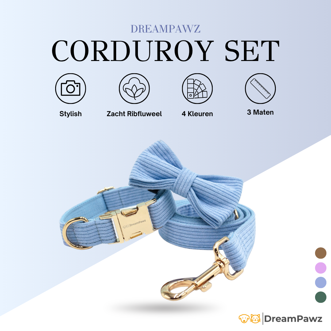 Corduroy Set met Strik, Halsband & Riem - FW26