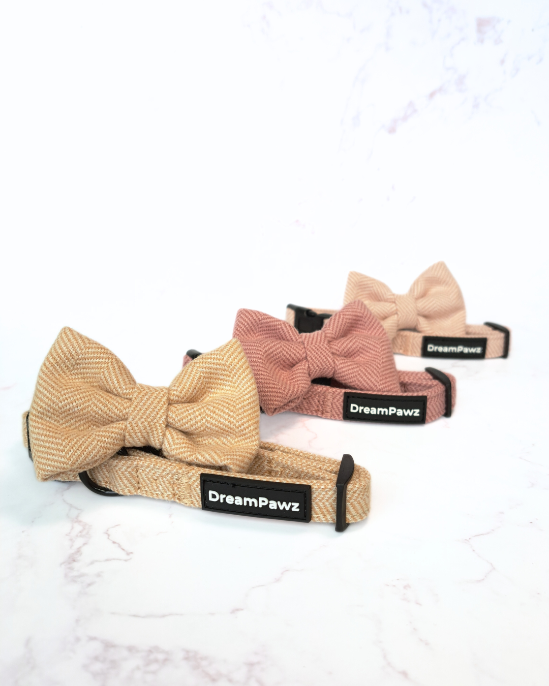 DreamPawz - Halsband met Strik - Visgraat