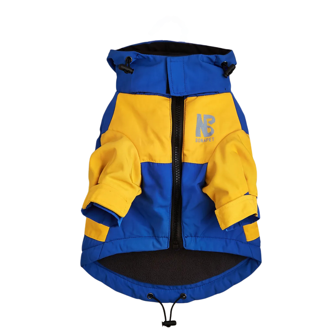 Blauwe regenjas voor honden