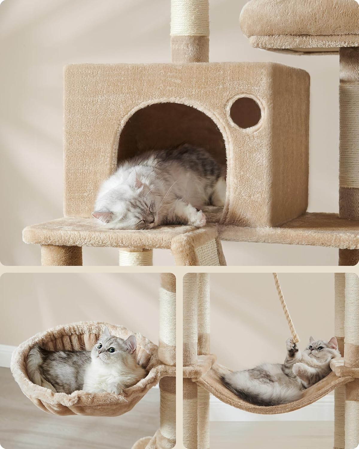 Feandrea - Mega XXL Krabpaal 206 cm – Multi-Level