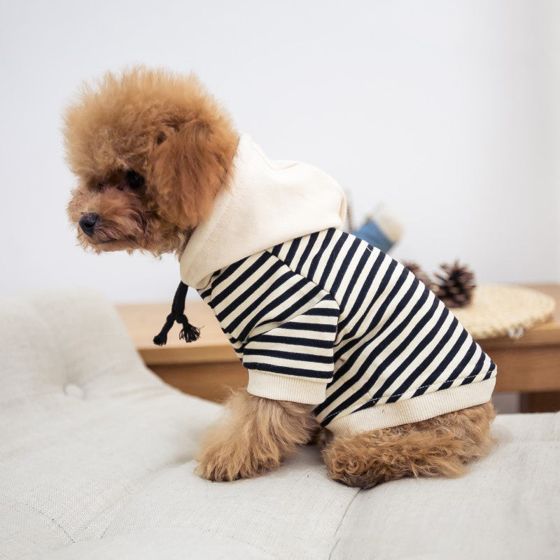 Matching Hoodie voor Hond & Baasje - B/W Stripes