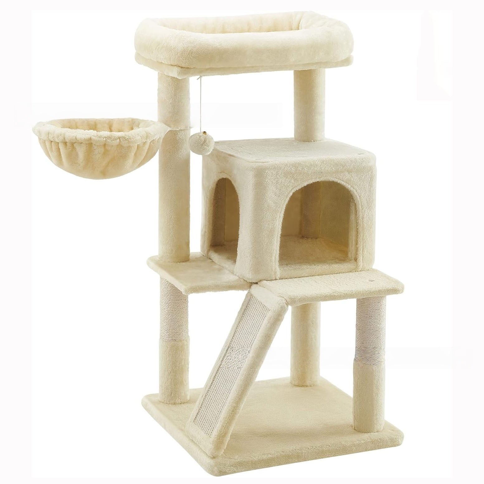 FEANDREA - Medium Kattenkrabpaal met Krabplank & Hangmat