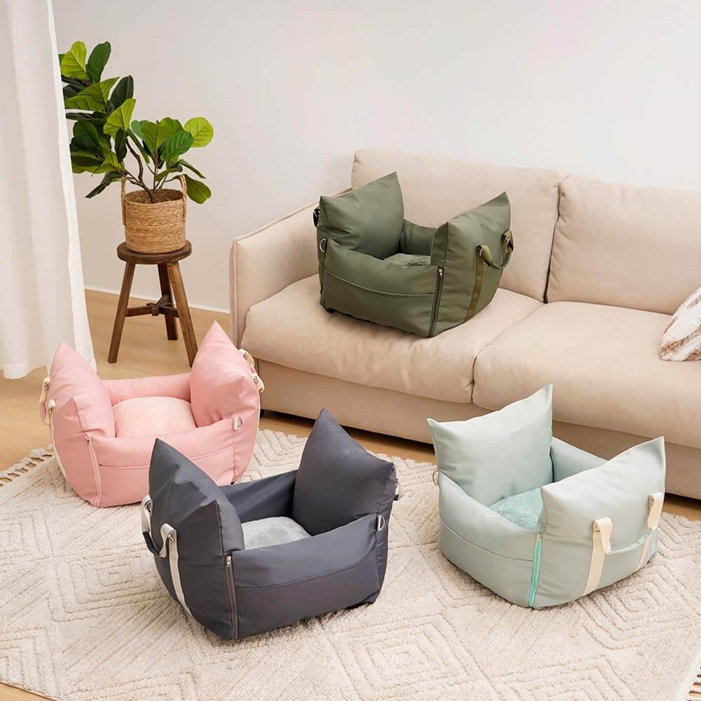 2-in-1 Reisbed & Automand voor Honden - Autozitje