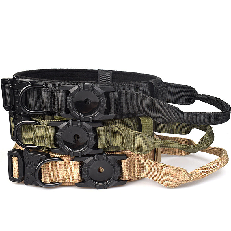 Tactical Hondenhalsband met AirTag Houder