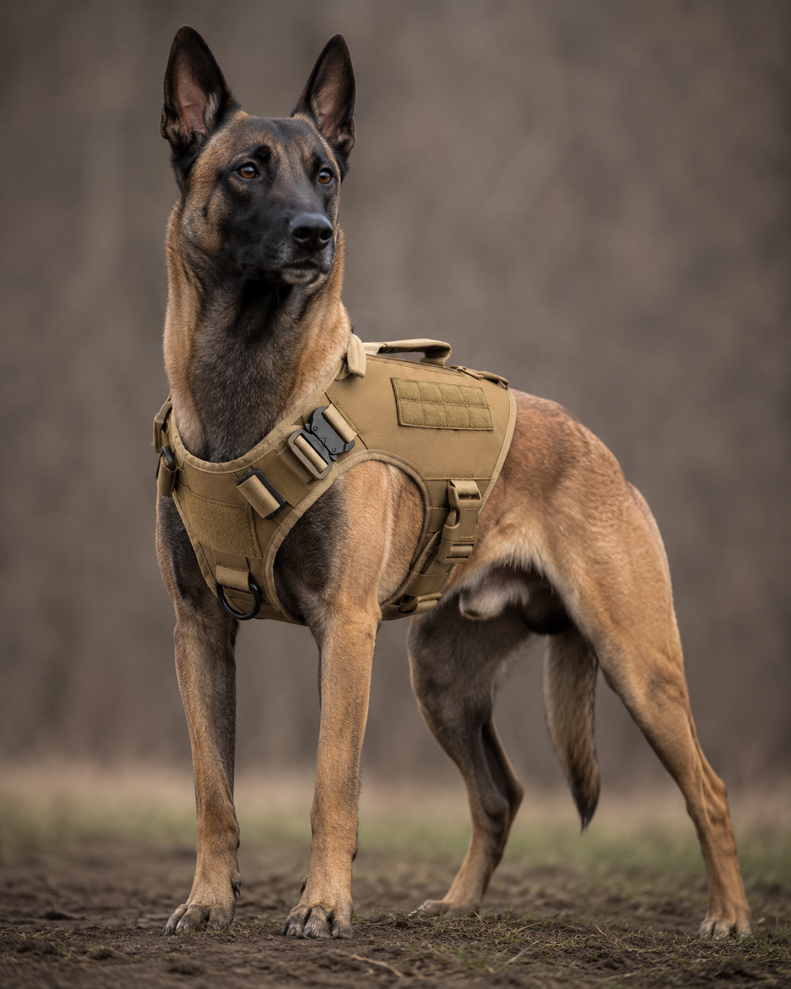Premium K9 Tactical Hondenharnas met Pockets & Airtaghouder