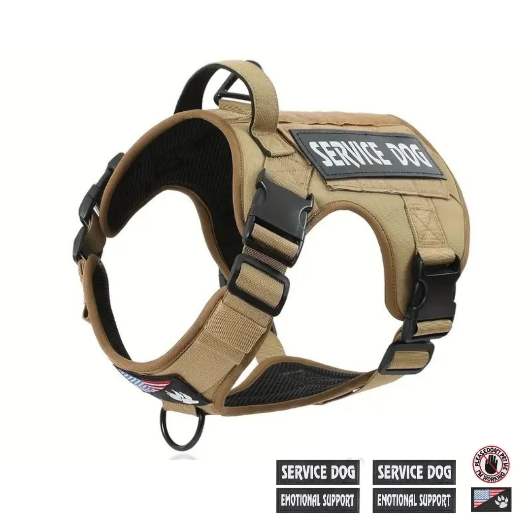 Tactical Hondenharnas inclusief 6 Patches