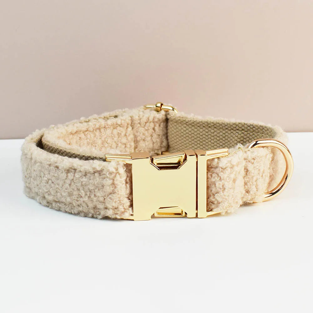 Teddy Ready - 3-Delige Set met Halsband, Riem en Strik - Faux White