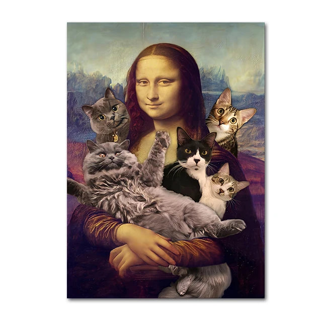 Canvasposter - Mona Lisa Kitty