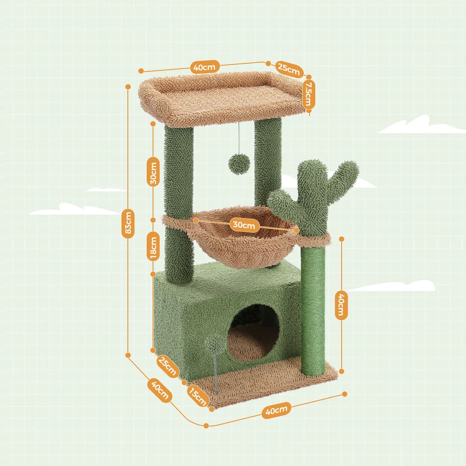Groene Krabpaal - Krabtoren met Cactusdesign