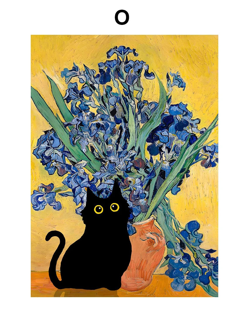 Canvasposter - Impressionistische Kattenkunst