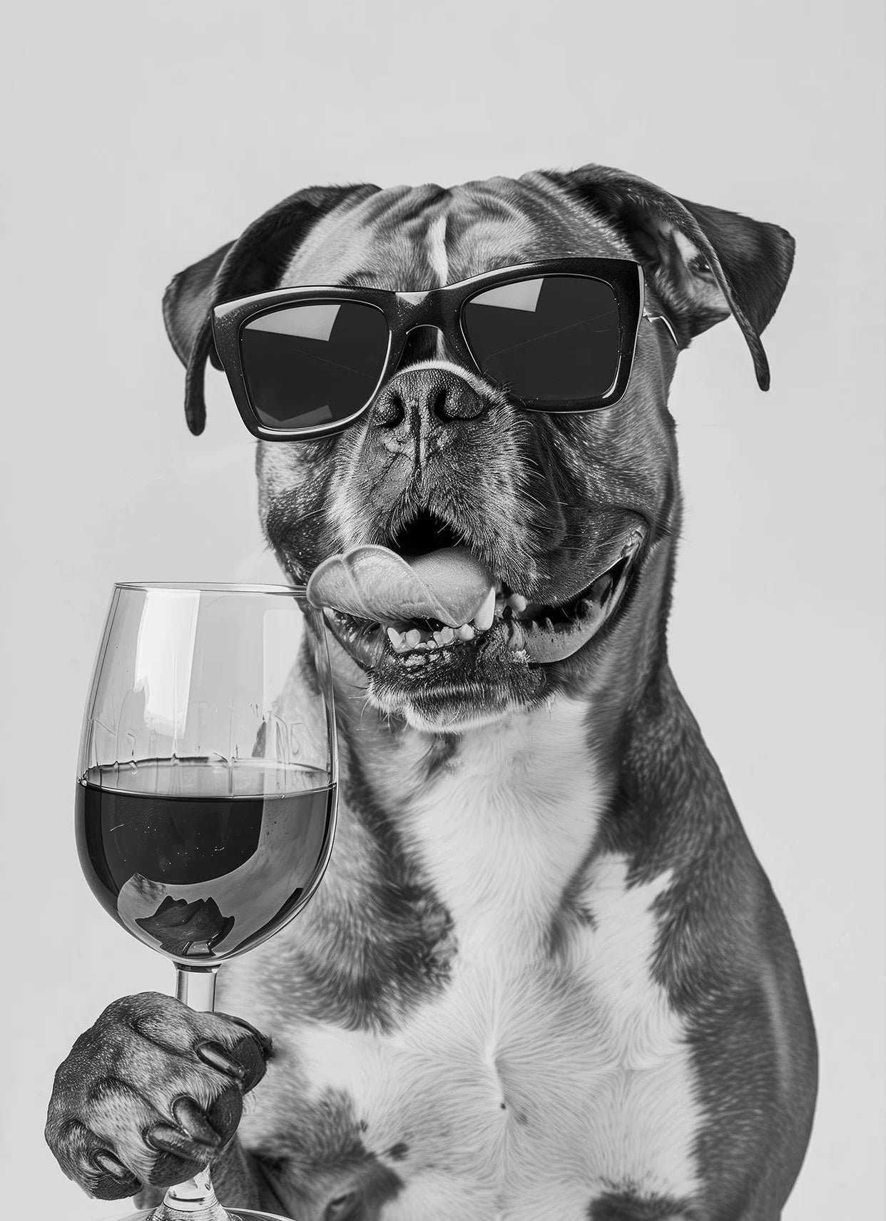 Canvasposter - Apero Honden - Zwart/Wit