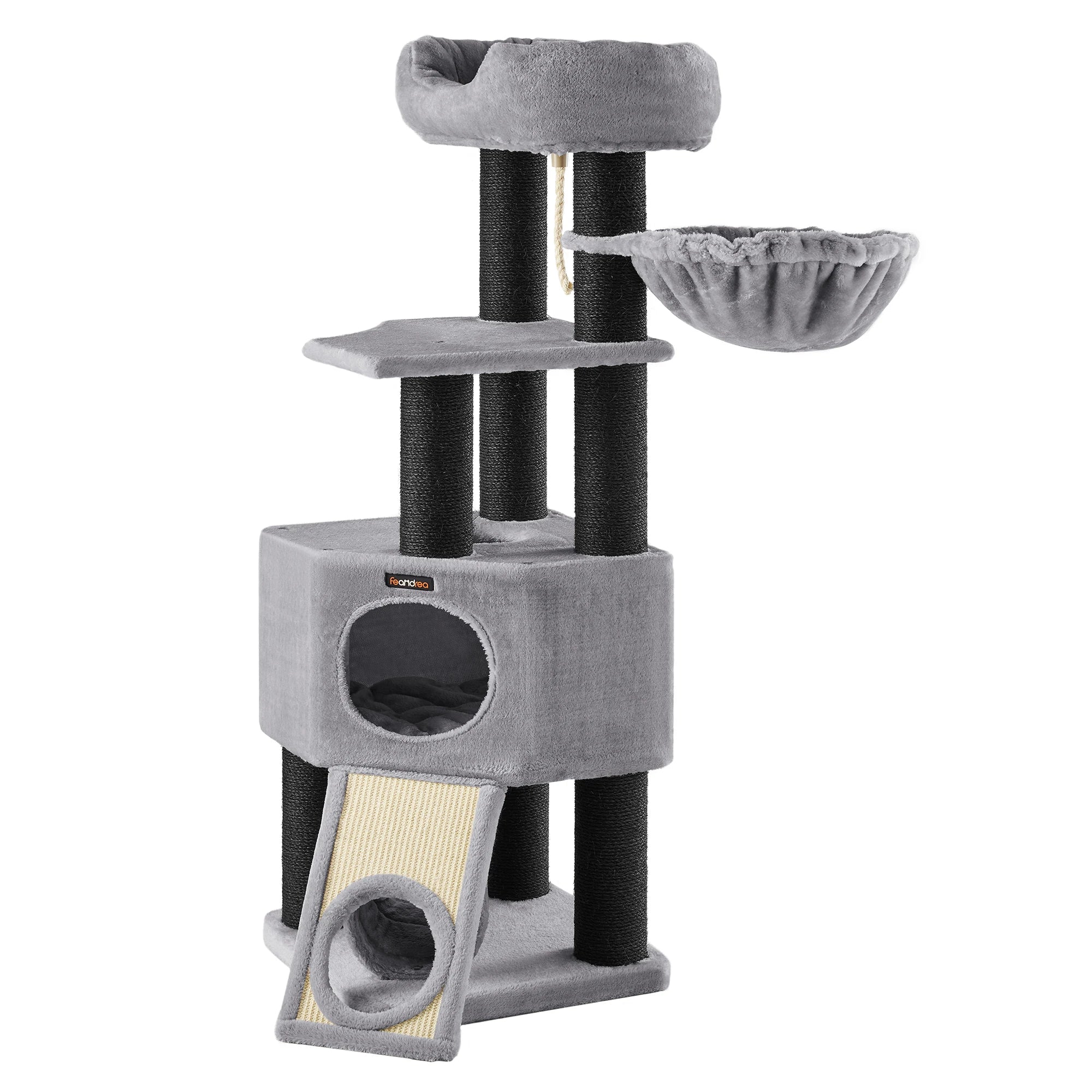 Feandrea - Grote Krabpaal met Hangmat & Kattenhuis