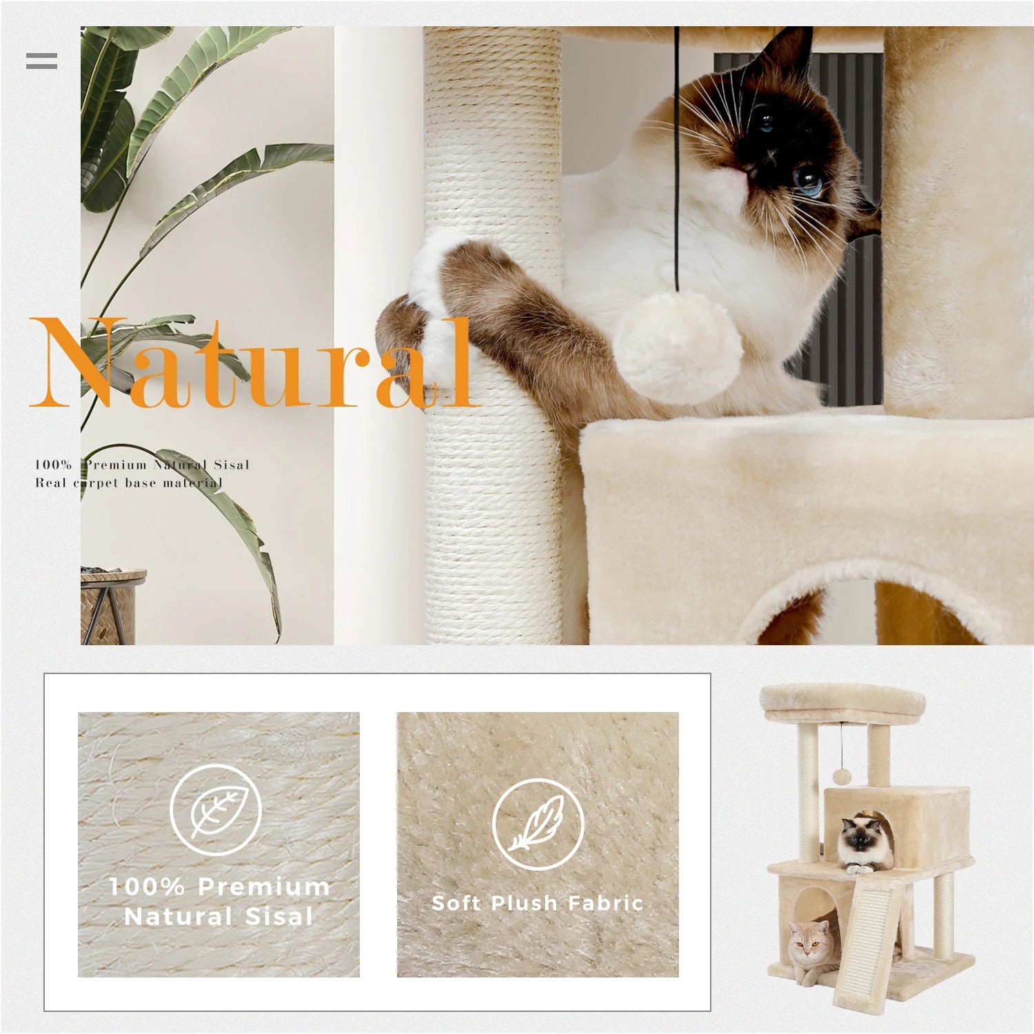 Pawz Road - Luxe Kattenkrabpaal - Compact