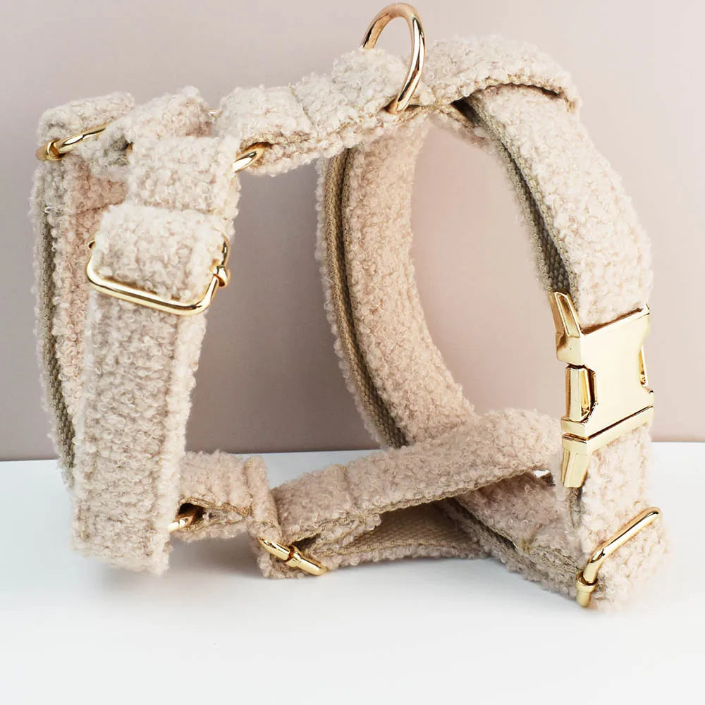 Teddy Ready - Set met Tuigje en Riem - Faux White