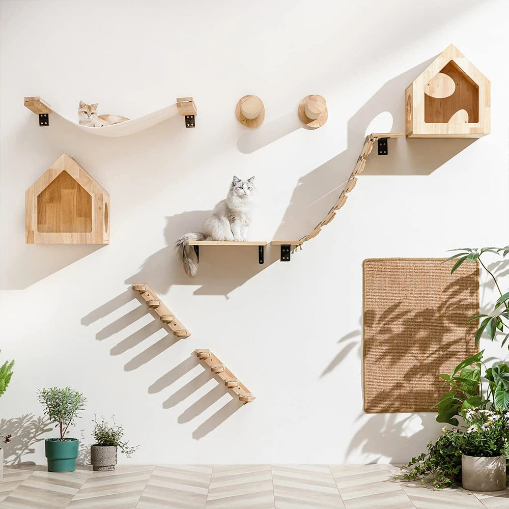 Stevige Katten Klimwand voor Muur - Ideaal voor Actieve Katten