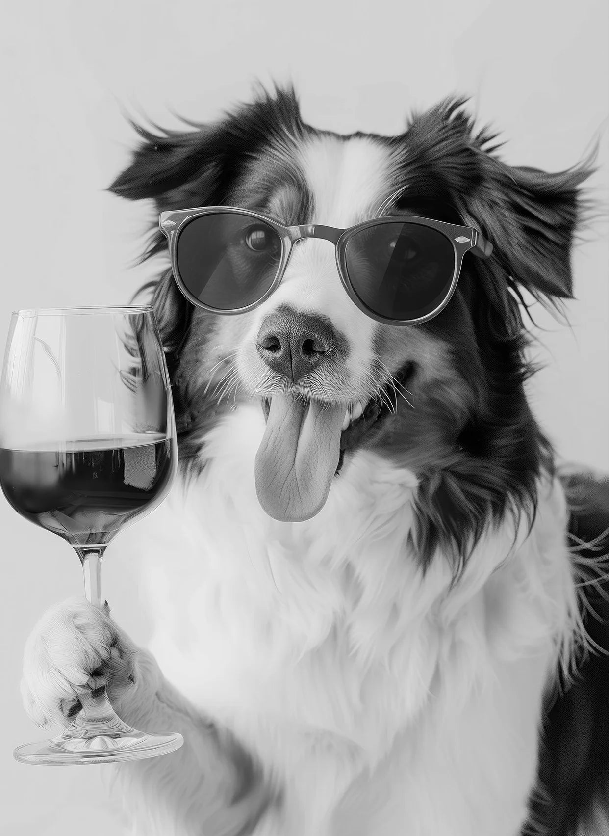 Canvasposter - Apero Honden - Zwart/Wit
