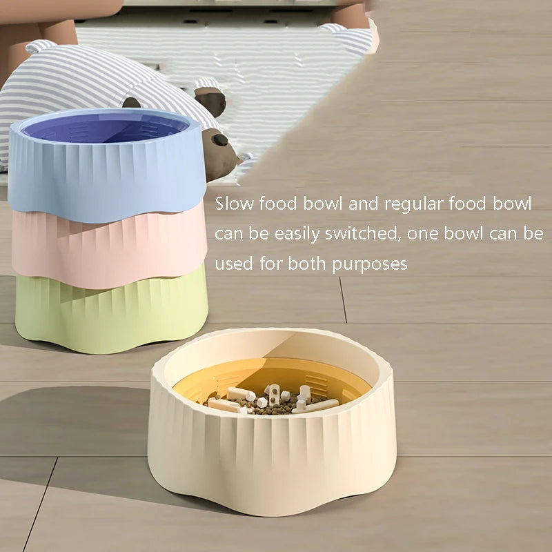 2-in-1 Anti-Schrok Voerbak voor Honden en Katten