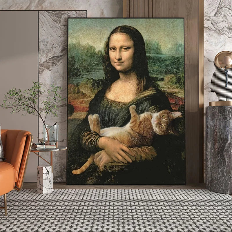 Canvasposter - Mona Lisa Kitty