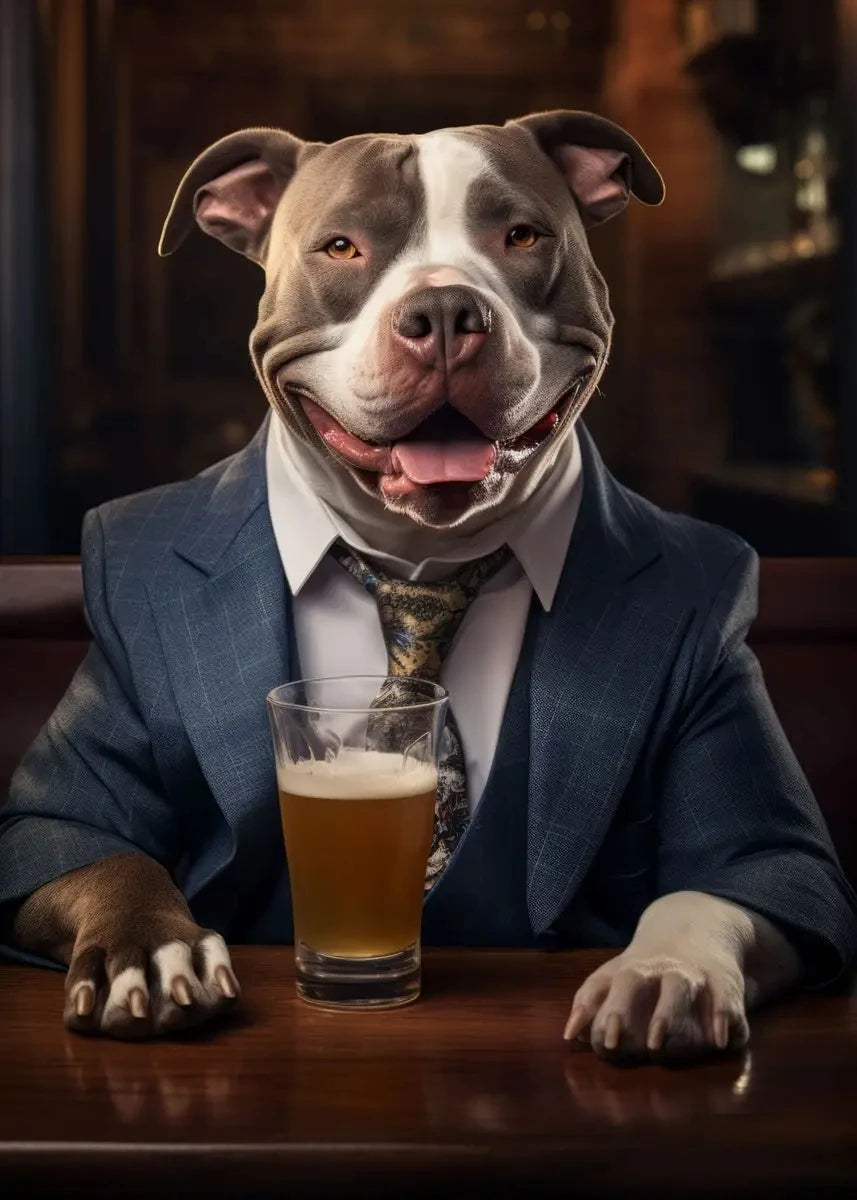 Canvasposter - Hond in de Pub