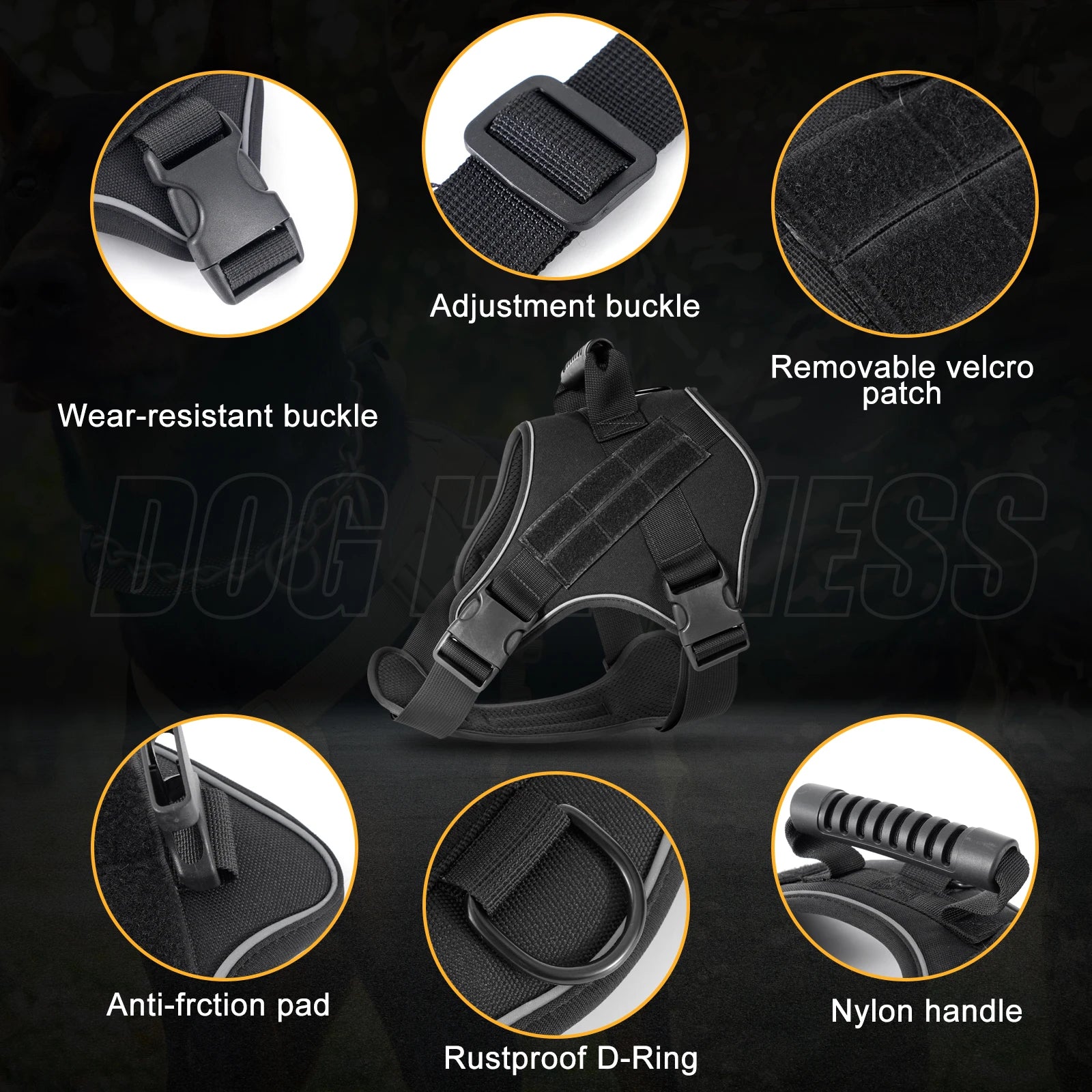 Tactical Hondentuigje - Reflecterend & Extra Controle