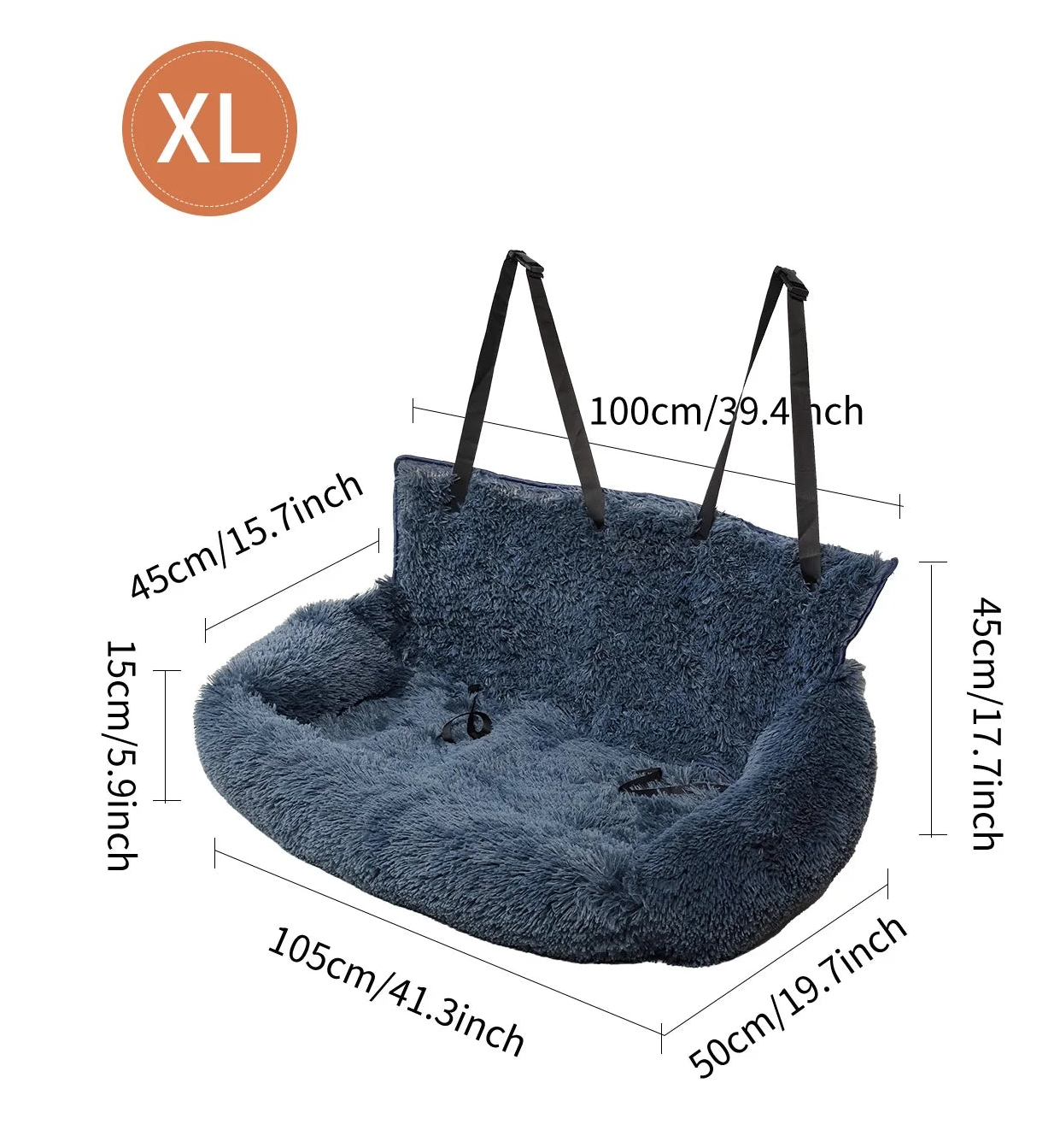 Luxueuze Autostoel - Plush - Kleine en Grote Honden