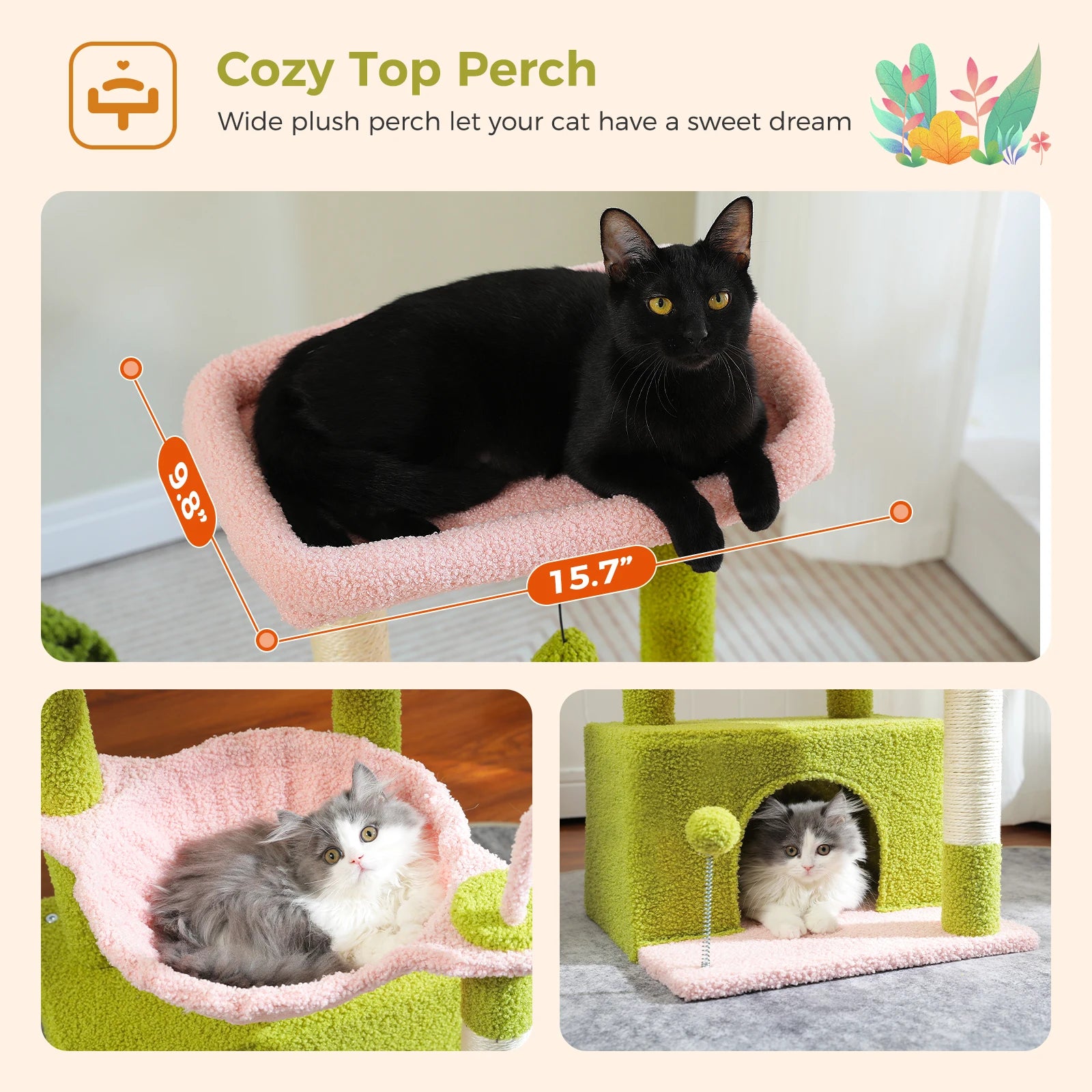 Groene Krabpaal - Krabtoren met Cactusdesign