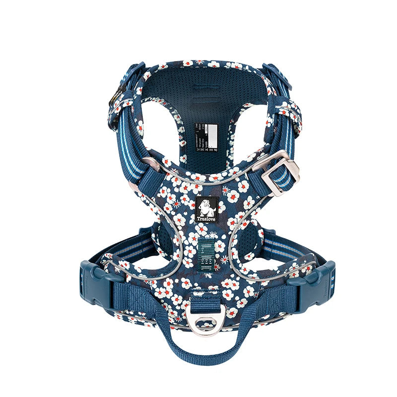 Truelove - Anti-Trek Reflecterend Hondenharnas met Bloemenpatroon (2025)