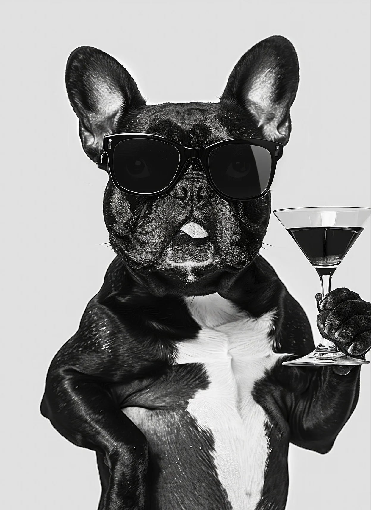 Canvasposter - Apero Honden - Zwart/Wit
