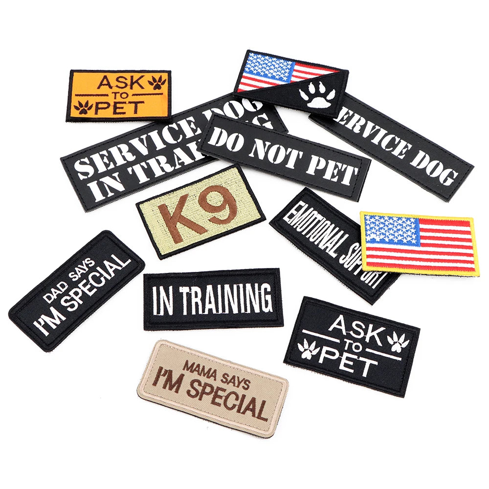 Tactical Hondentuigje met Leiband & 12 Patches - K9