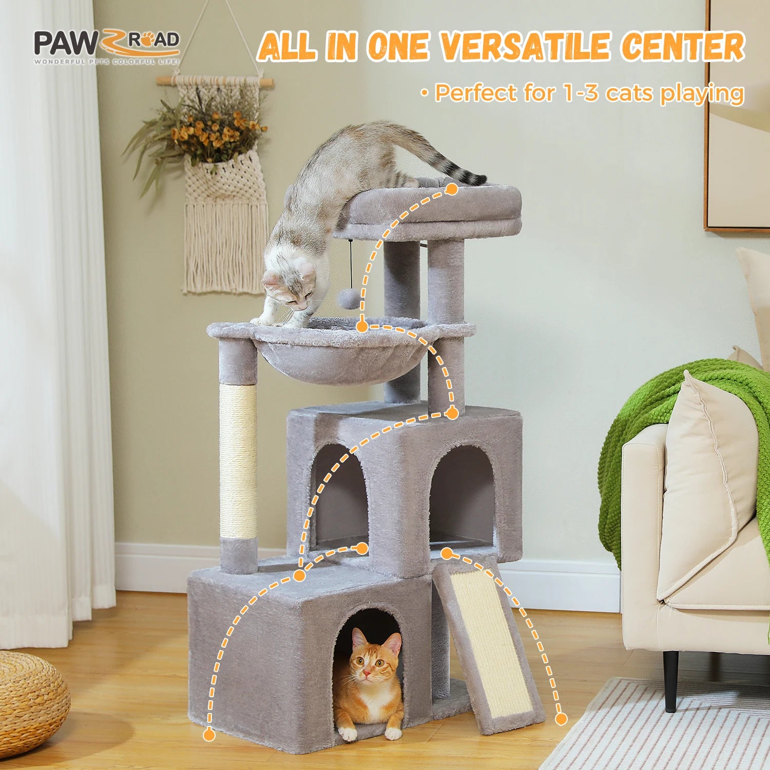 Pawz Road - Luxe Kattenkrabpaal - Compact