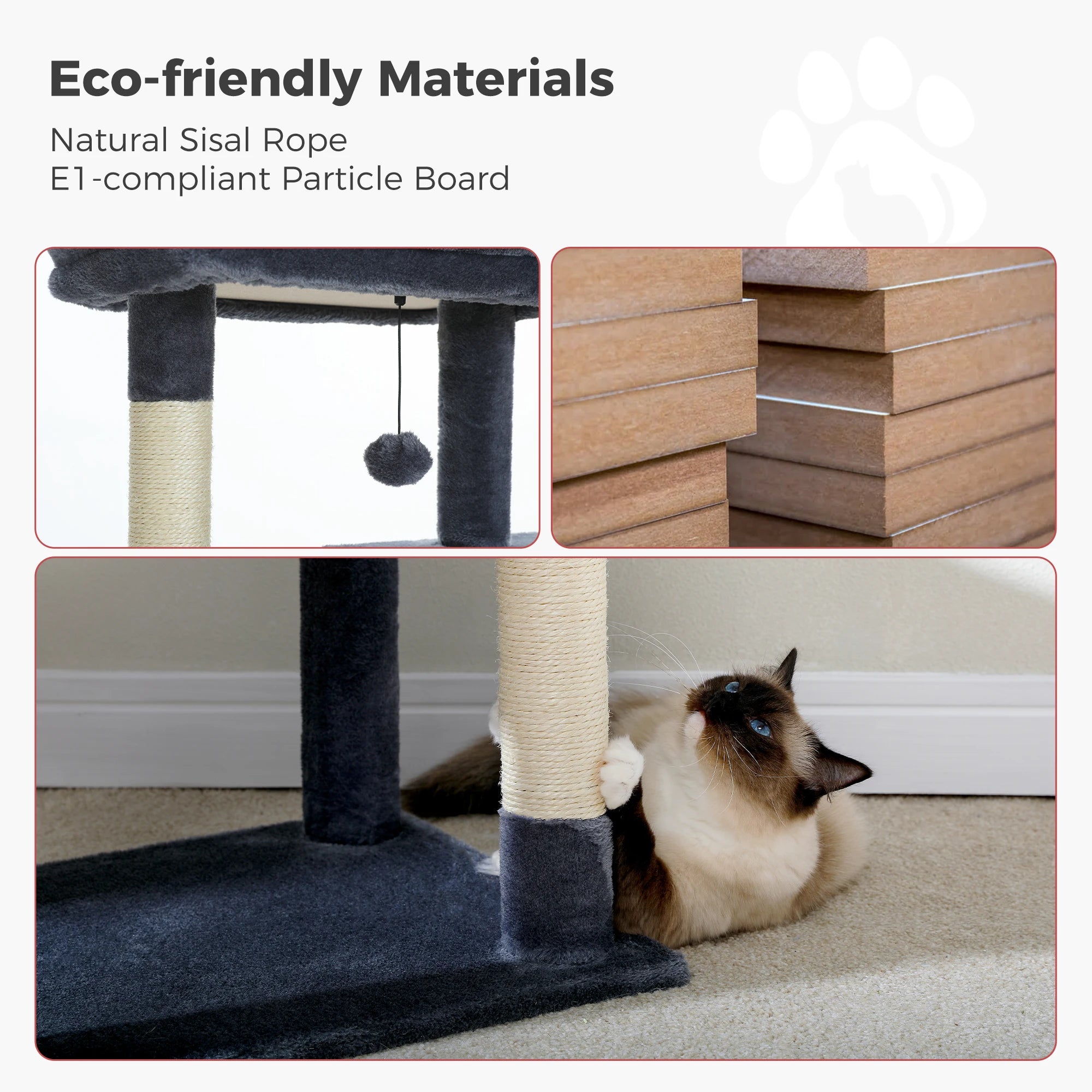 Pawz Road - Luxe Krabpaal met Hangmat, Kattenhuis & Uitkijkplateau